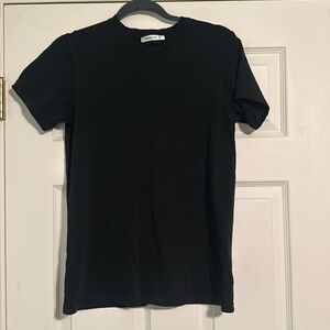 Small American Giant women’s black short sleeve premium slub crew tee